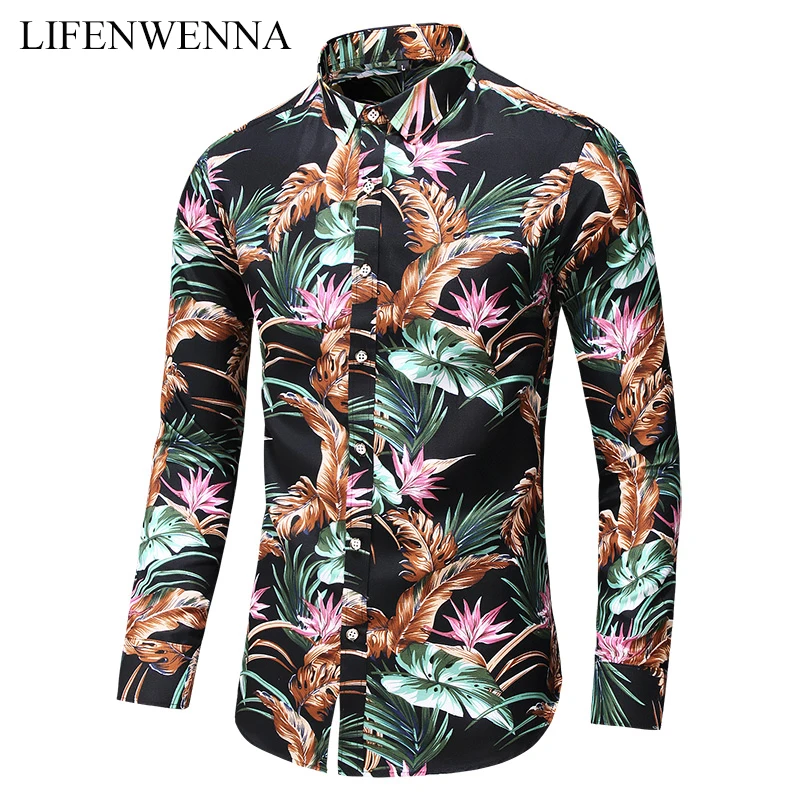 2019 New Autumn New Long Sleeve Flowers Shirts Plus Size 5XL 6XL 7XL Button Down Social Hawaiian Floral Shirt Business Shirts
2019 New Autumn New Long Sleeve Flowers Shirts Plus Size 5XL 6XL 7XL Button Down Social Hawaiian Floral Shirt Business Shirts