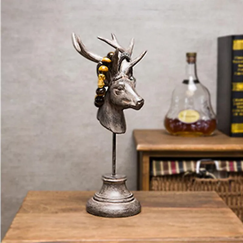 American Country Retro Resin Deer Head Jewelry Storage Rack Living Room Study Decor Ornaments Desktop Accessories M1414
American Country Retro Resin Deer Head Jewelry Storage Rack Living Room Study Decor Ornaments Desktop Accessories M1414