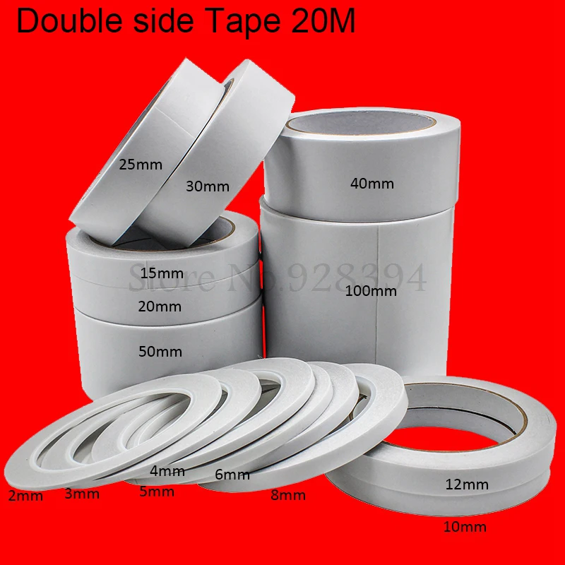 Double Side Adhesive Tape Office Tape School Supplies For DIY Craft 20Meter x 2mm ~100mm
Double Side Adhesive Tape Office Tape School Supplies For DIY Craft 20Meter x 2mm ~100mm