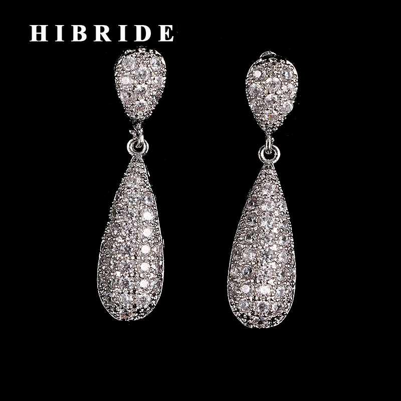 HIBRIDE 3 Metal Colors Luxury Micro CZ Pave AAA Cubic Zircon Bridal Women Drop Earrings For Female Jewelry E-398
HIBRIDE 3 Metal Colors Luxury Micro CZ Pave AAA Cubic Zircon Bridal Women Drop Earrings For Female Jewelry E-398