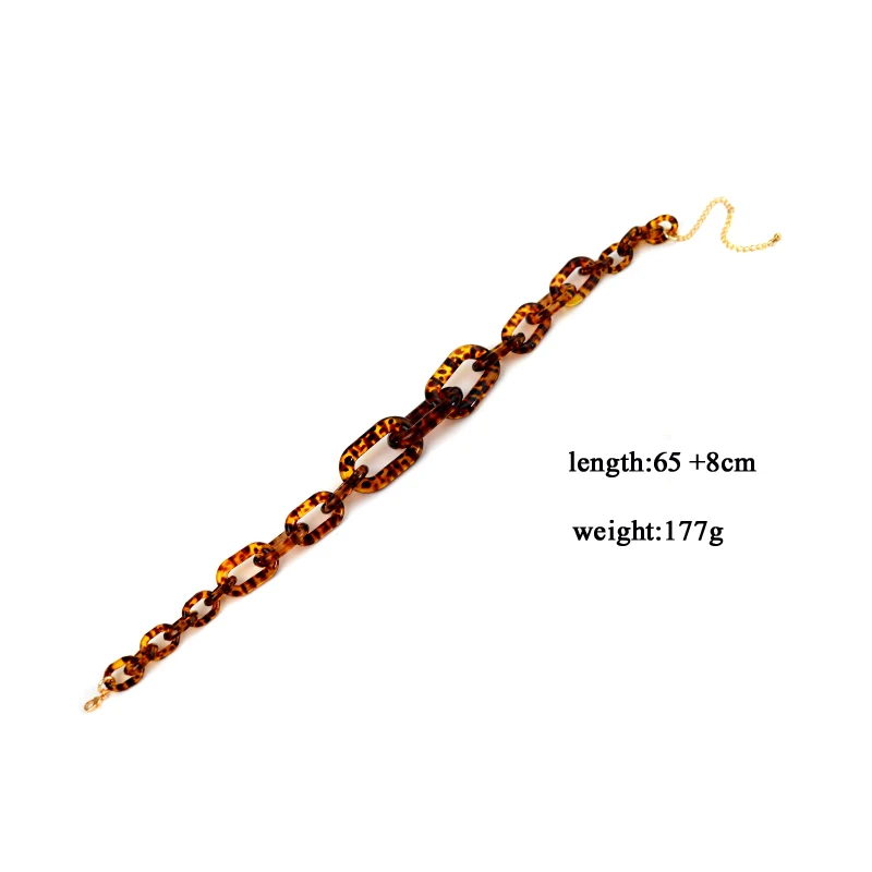 BOJIU Bohemia Resin Leopard Choker Necklace Chain Necklace For Women Charm Fashion Link Accessories Plastic Chain NK1040
BOJIU Bohemia Resin Leopard Choker Necklace Chain Necklace For Women Charm Fashion Link Accessories Plastic Chain NK1040