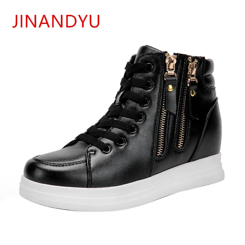 White Wedge Sneakers Woman Platform Shoes 2019 Spring Female Black White Shoes Woman Casual Zipper High Top Fashion Sneakers PU
White Wedge Sneakers Woman Platform Shoes 2019 Spring Female Black White Shoes Woman Casual Zipper High Top Fashion Sneakers PU