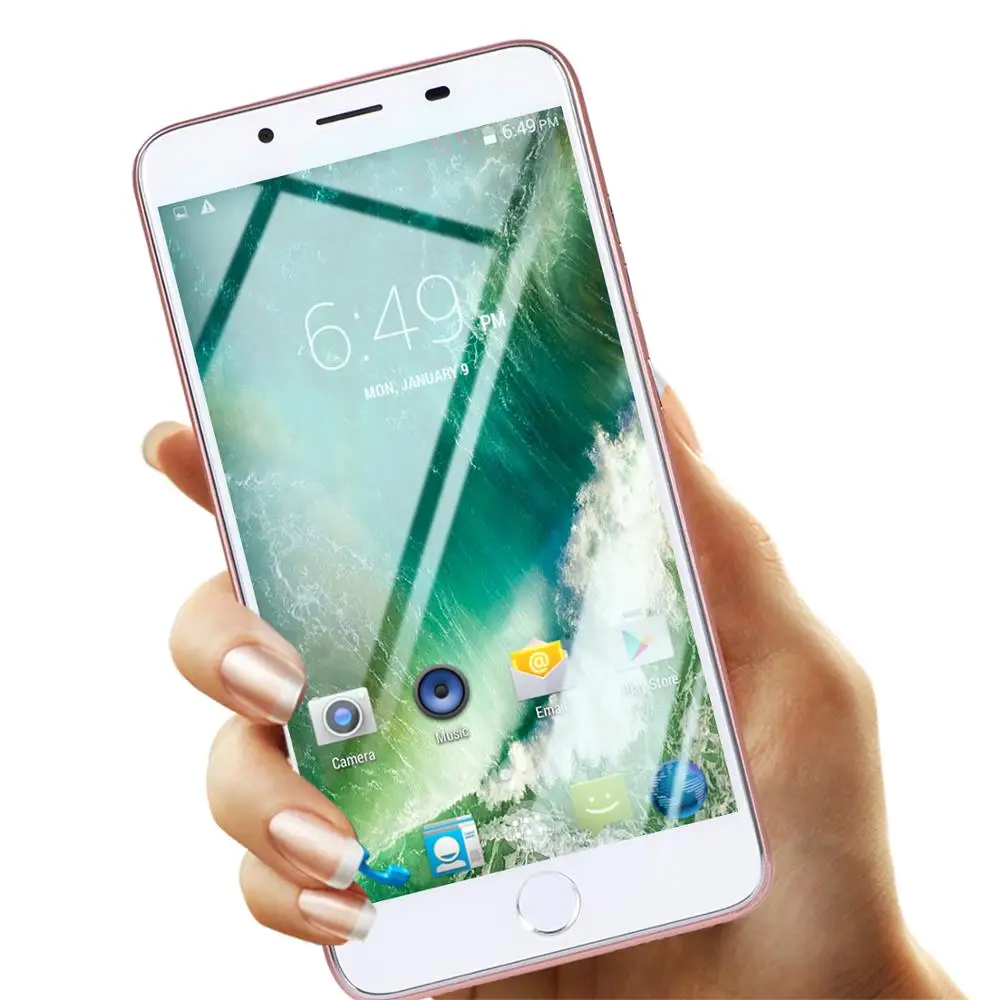 Глобальная прошивка Q 7 Plus смартфон 5 "дюймов Fullview Android OS отпечаток пальца лица ID 3