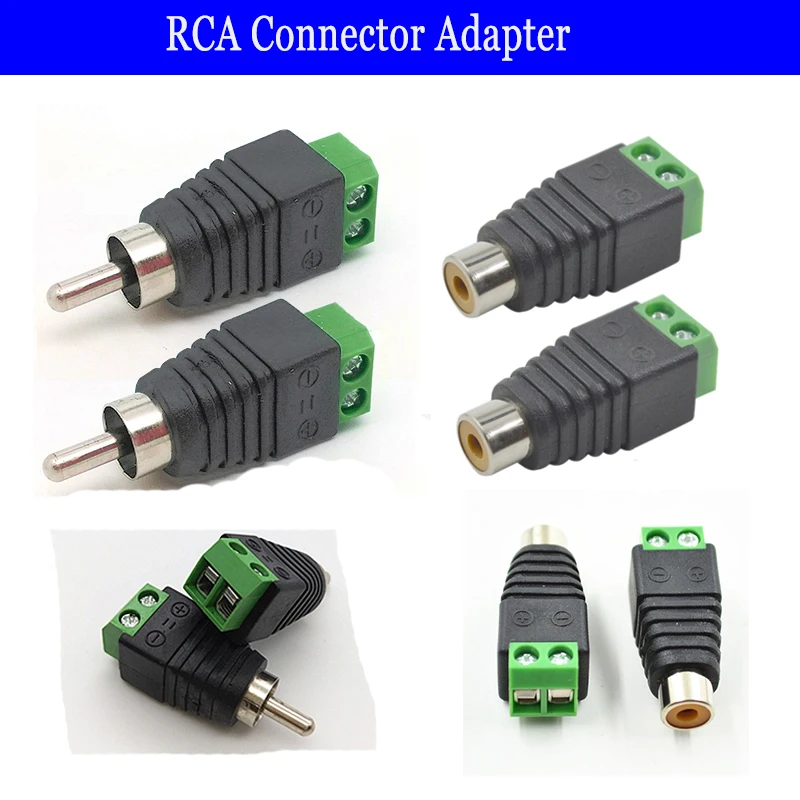 10 шт./лот разъемы RCA штекер разъем для AV винтовой клеммы видео переходник динамика