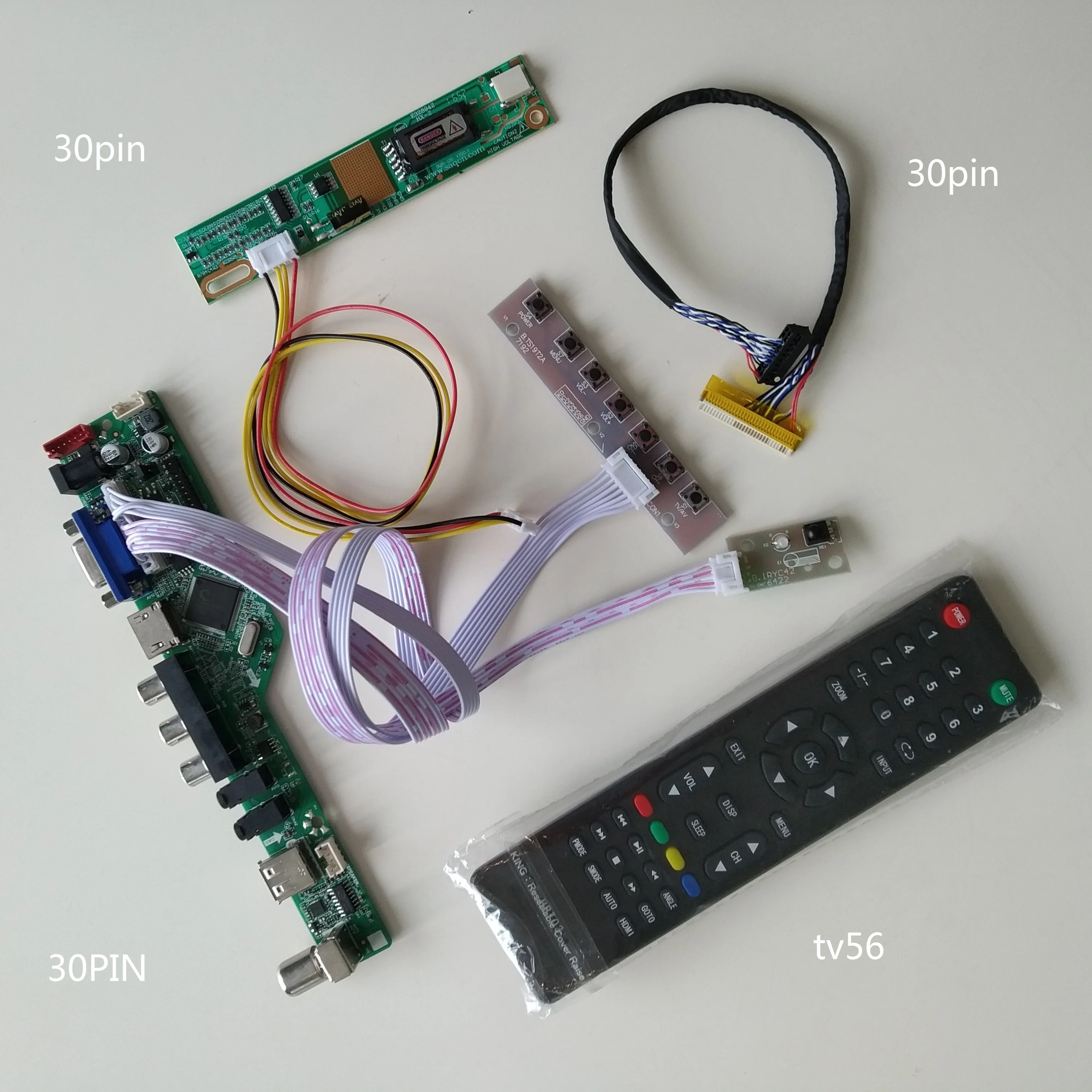 USB VGA ТВ совместимому с HDMI AV аудио ЖК дисплей светодиодный контроллер драйвер