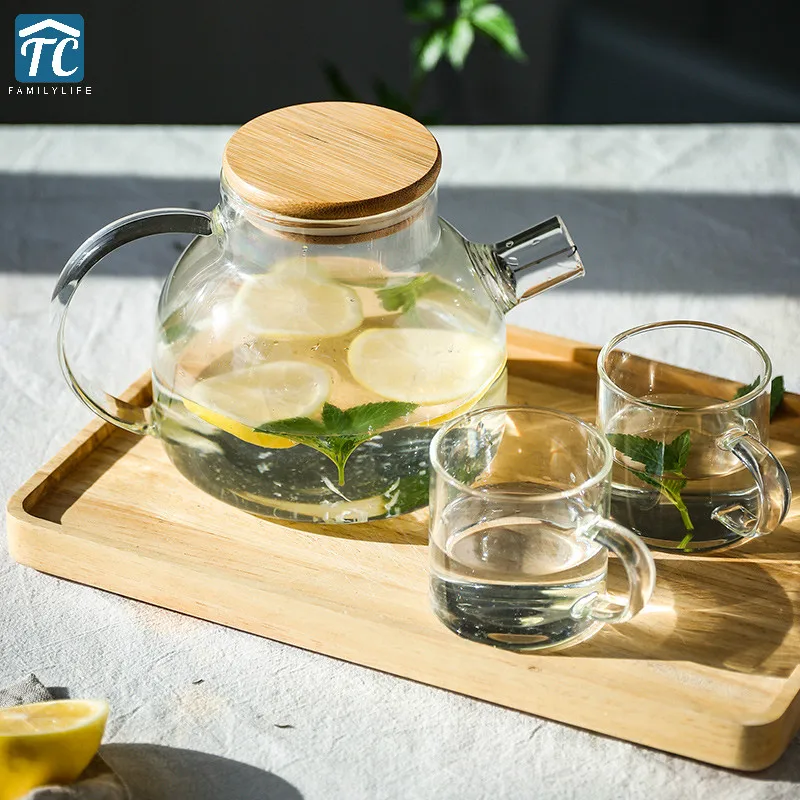 Glass Teapot Borosilicate Clear Heat Resistant Tea Pot Tool Kettle Boiled Water Cold Wooden Cover Coffee Infuser Loose Leaf
Glass Teapot Borosilicate Clear Heat Resistant Tea Pot Tool Kettle Boiled Water Cold Wooden Cover Coffee Infuser Loose Leaf