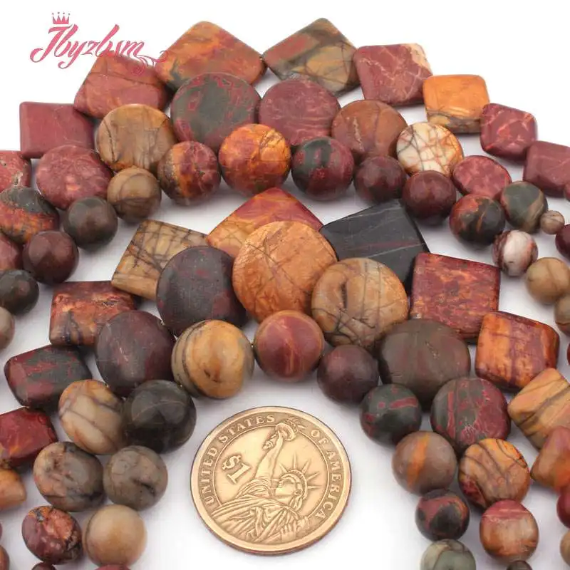 6-14mm Round Coin Square Natural Picasso Jaspers Stone Beads For DIY Woman Fashion Jewelry Making Necklace 18-20" Free Shipping
6-14mm Round Coin Square Natural Picasso Jaspers Stone Beads For DIY Woman Fashion Jewelry Making Necklace 18-20" Free Shipping