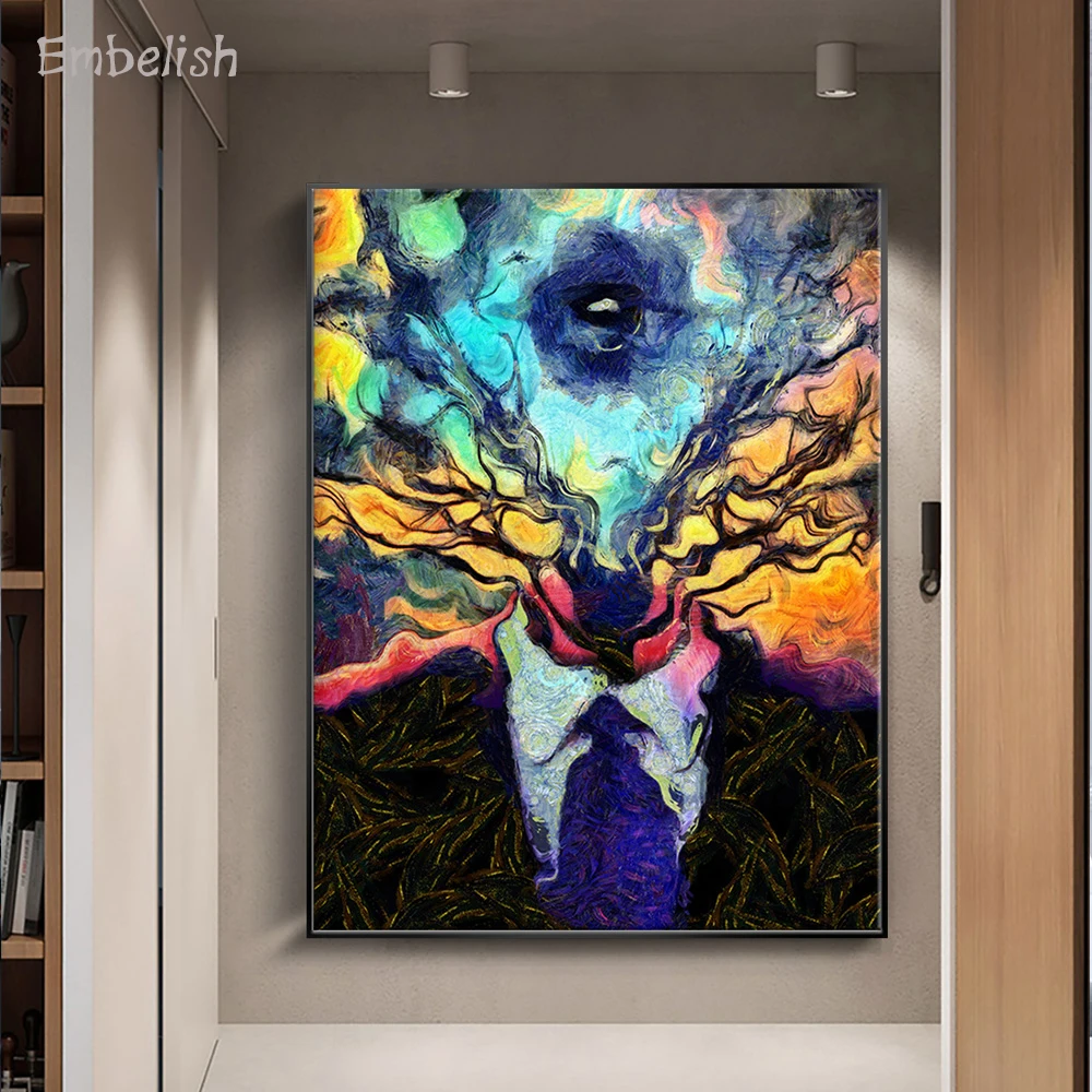 Embelish 1 Pieces Surreal Pictures For Living Room Man With Tree Head Abstract Wall Posters Modern Home Decor HD Canvas Paintin
Embelish 1 Pieces Surreal Pictures For Living Room Man With Tree Head Abstract Wall Posters Modern Home Decor HD Canvas Paintin