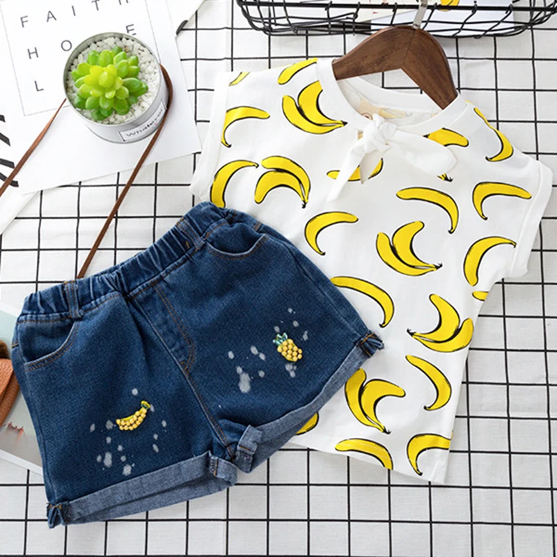 Children Clothing 2019 Summer Toddler Girls Clothes 2pcs Outfits 2-6Yrs Cute Print Girls Tracksuit Suit For Girls Clothing Sets
Children Clothing 2019 Summer Toddler Girls Clothes 2pcs Outfits 2-6Yrs Cute Print Girls Tracksuit Suit For Girls Clothing Sets