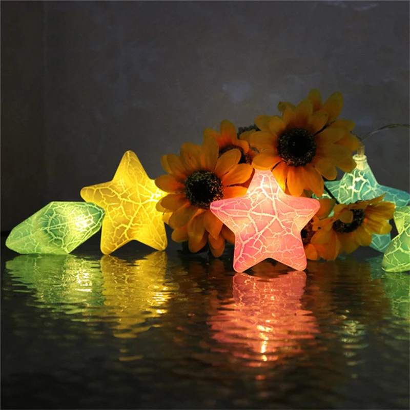 Crack Star String Lighting 1.6M 10 LED AA Battery Warm Light Christmas Lamp Holiday Lighting Wedding Party Decorative Curtain
Crack Star String Lighting 1.6M 10 LED AA Battery Warm Light Christmas Lamp Holiday Lighting Wedding Party Decorative Curtain