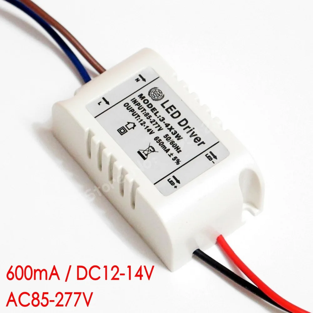 Hihg quality Isolated 600mA 2-4x3W Led Driver 2x3W 3x3W 4x3W Power Supply DC 6V - 14V AC 110V 220V 277V for LED lights
Hihg quality Isolated 600mA 2-4x3W Led Driver 2x3W 3x3W 4x3W Power Supply DC 6V - 14V AC 110V 220V 277V for LED lights