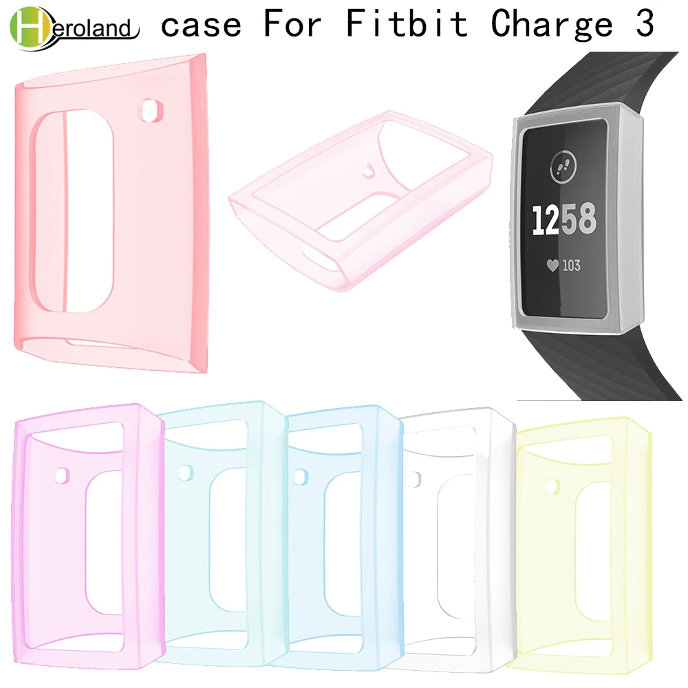 2 шт./лот силиконовый защитный чехол для Fitbit Charge 3 аксессуары смарт-часов экрана