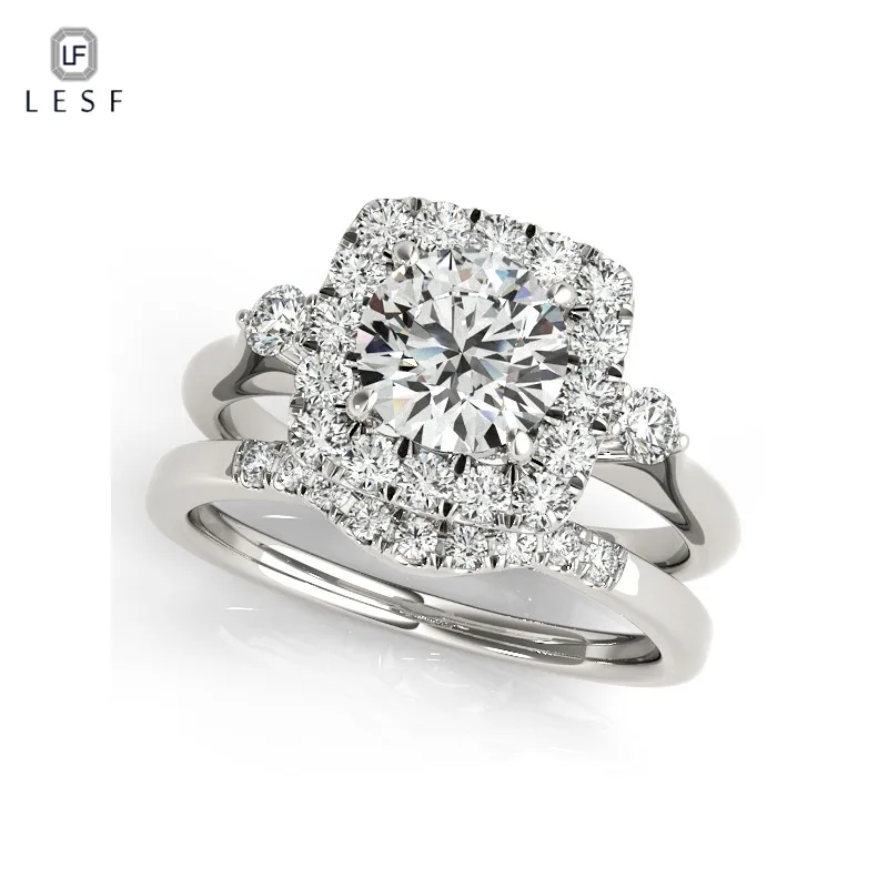 LESF Engagement Wedding Ring Set 925 Sterling Silver For Women Band Wedding Promise Couple Rings Bridal Jewelry
LESF Engagement Wedding Ring Set 925 Sterling Silver For Women Band Wedding Promise Couple Rings Bridal Jewelry
