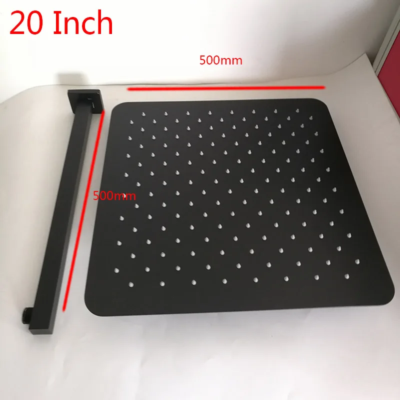 Black Square Shower Head 16/20 Inch Rainfall Shower Overhead Ultra-thin Saving Water Top Rain ShowerHead With Shower Arm 400mm
Black Square Shower Head 16/20 Inch Rainfall Shower Overhead Ultra-thin Saving Water Top Rain ShowerHead With Shower Arm 400mm