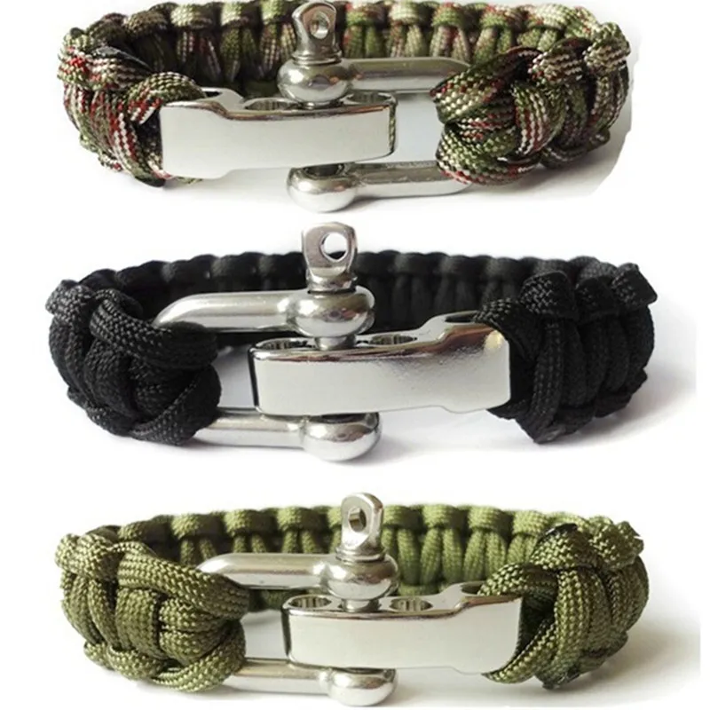Camping Survival Bracelet Men Camping Outdoor Woven Parachute Shackle Pin Buckle Adjustment Bracelet Emergency Kit
Camping Survival Bracelet Men Camping Outdoor Woven Parachute Shackle Pin Buckle Adjustment Bracelet Emergency Kit