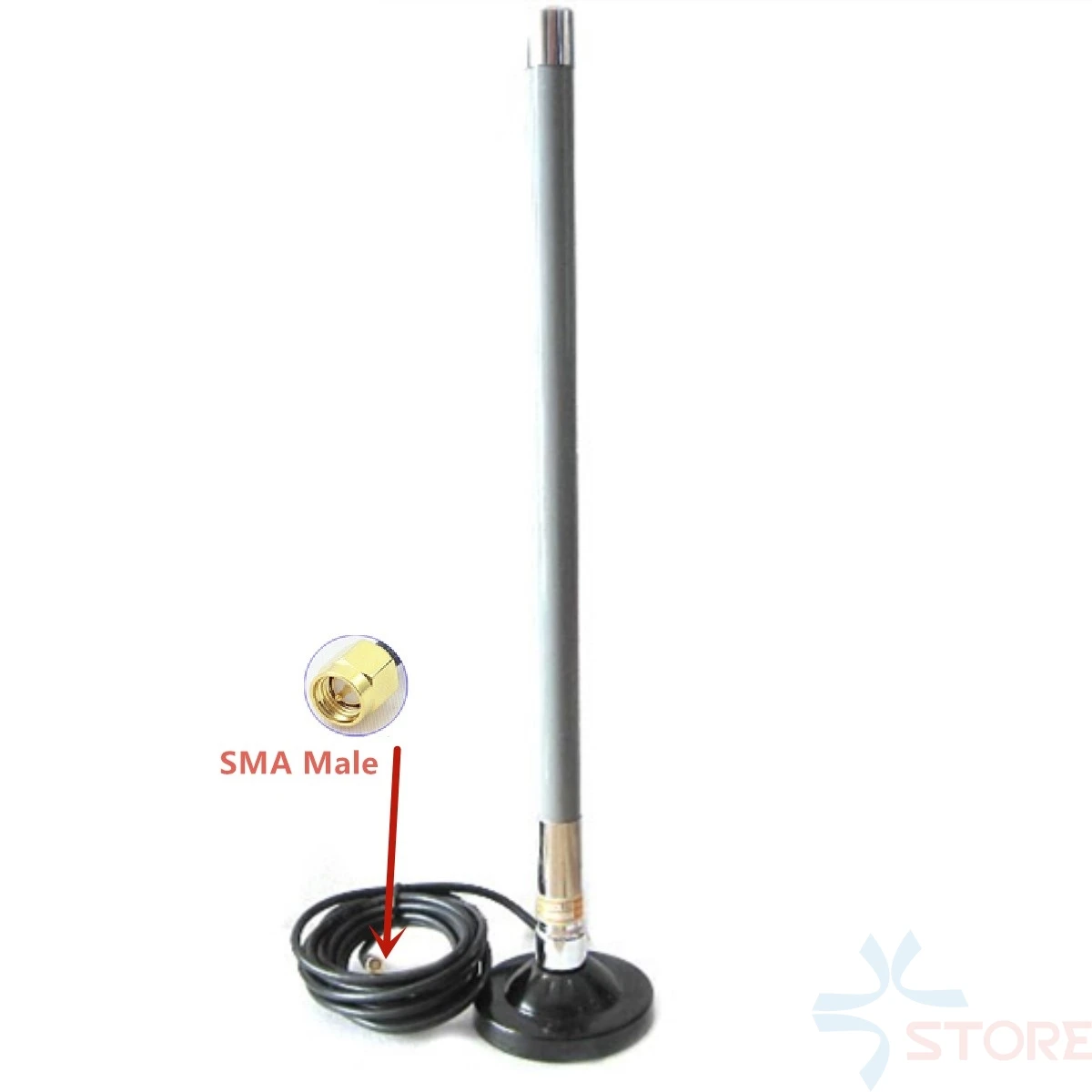 

1.2Ghz 16DB Antenna Long 45cm Strong magnetic big sucker fiber glass Antenna 1.2G with 3M SMA Male cable