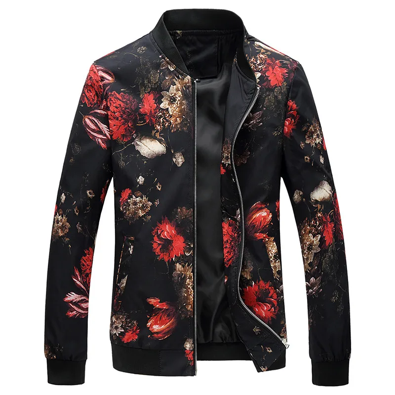 Fashion men bomber jacket Spring autumn Floral Printed Casual coat mens thin Windbreaker New Male Slim outerwear Brand clothing
Fashion men bomber jacket Spring autumn Floral Printed Casual coat mens thin Windbreaker New Male Slim outerwear Brand clothing