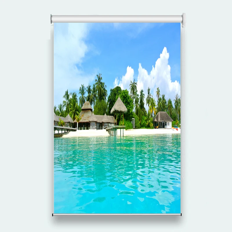 Beach coco Half Blackout Roller Shutter 3d Roller Blinds for Living Room Home Roller Blinds System
Beach coco Half Blackout Roller Shutter 3d Roller Blinds for Living Room Home Roller Blinds System