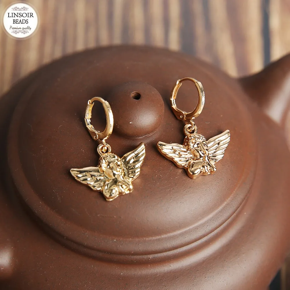 LINSOIR Hoop Earrings for Women Rhodium Gold Color Angel Portrait Wings Pendant Hook Earring Fashion Jewelry Brincos 2019 Bijoux
LINSOIR Hoop Earrings for Women Rhodium Gold Color Angel Portrait Wings Pendant Hook Earring Fashion Jewelry Brincos 2019 Bijoux