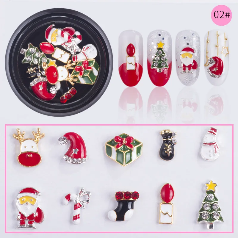 10pcs xmas nail art decorations nail studs christmas tree snowman alloy 3d glitters jewelry supplies Manicure Accessoires tools
10pcs xmas nail art decorations nail studs christmas tree snowman alloy 3d glitters jewelry supplies Manicure Accessoires tools