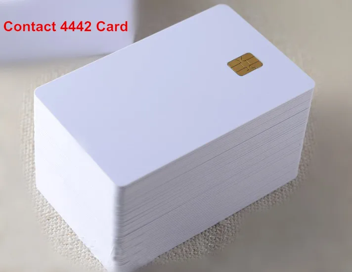 100 шт. микросхемы ISO7816 SLE 4442 Контактные Смарт карты из ПВХ|contact smart card|ic cardsle |