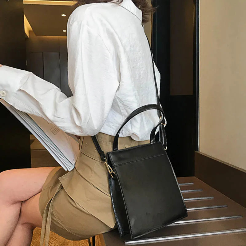 Women Handbag Solid Color Portable Rectangle Bag Single Shoulder Bag for Travel Shopping New
Women Handbag Solid Color Portable Rectangle Bag Single Shoulder Bag for Travel Shopping New