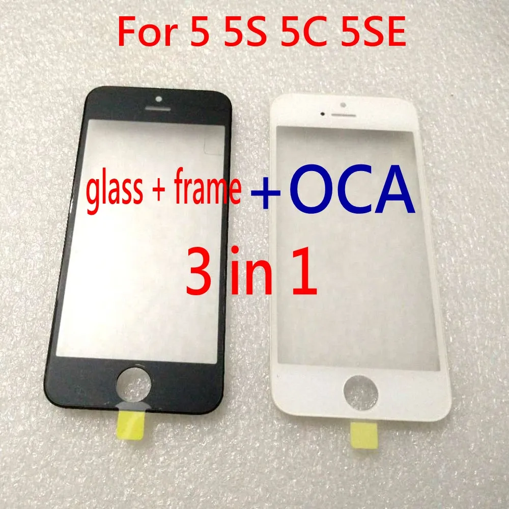 10pcs AAA cold press Good Outer Glass with Bezel with OCA Frame For iphone 5 5S 5C 5SE Front Glass+frame +OCA lcd repair part
10pcs AAA cold press Good Outer Glass with Bezel with OCA Frame For iphone 5 5S 5C 5SE Front Glass+frame +OCA lcd repair part