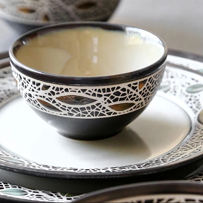 European Retro Ceramic Dinnerware Sets Creative Bowls Cup Set Home Rice Bowl Salad Bowl Dinner Plates Western Dish Breakfast Cup
European Retro Ceramic Dinnerware Sets Creative Bowls Cup Set Home Rice Bowl Salad Bowl Dinner Plates Western Dish Breakfast Cup