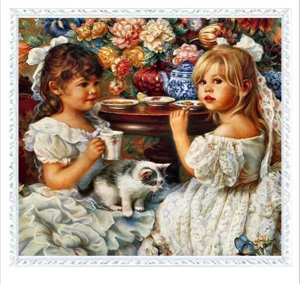 Needlework DIY Aida 14CT unprinted Cross stitch kits For Embroidery Girl and cat Counted Cross-Stitching embroidered crafts
Needlework DIY Aida 14CT unprinted Cross stitch kits For Embroidery Girl and cat Counted Cross-Stitching embroidered crafts