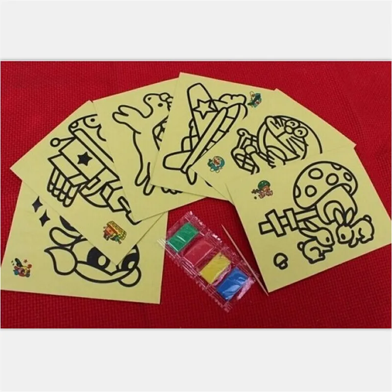 10 pcs DIY Sand Painting Pictures Kid Classic Early Learning Education Toy Pattern Drawing Crafts Toys 11*9cm
10 pcs DIY Sand Painting Pictures Kid Classic Early Learning Education Toy Pattern Drawing Crafts Toys 11*9cm