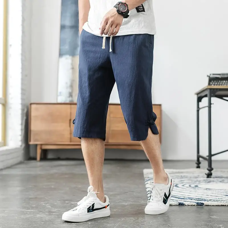 M-5XL Elastic Waist Cropped Trousers Men Streetwear Linen Pants Men Plus Size Fashion Linen Capri Pants Casual Man XXXXXL
M-5XL Elastic Waist Cropped Trousers Men Streetwear Linen Pants Men Plus Size Fashion Linen Capri Pants Casual Man XXXXXL