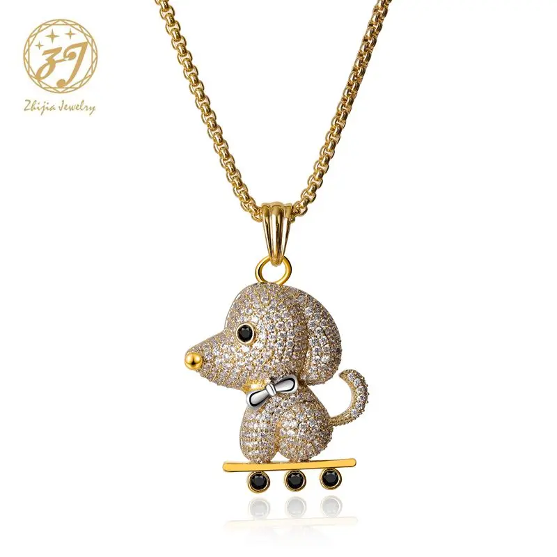 zhijia jewelry new golden cute dog pendant luxury full crystal rhinestone shiny women men necklace
zhijia jewelry new golden cute dog pendant luxury full crystal rhinestone shiny women men necklace