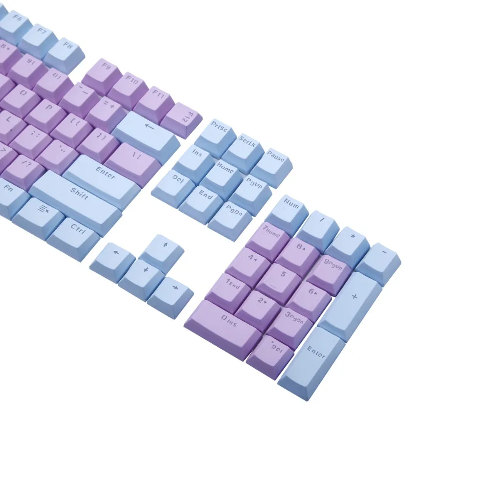 Contrast Color PBT Keycaps for Mechanical Keyboard Purple Blue Backlit Double-Shot Injection Key Cap 104 Key US Layout
Contrast Color PBT Keycaps for Mechanical Keyboard Purple Blue Backlit Double-Shot Injection Key Cap 104 Key US Layout