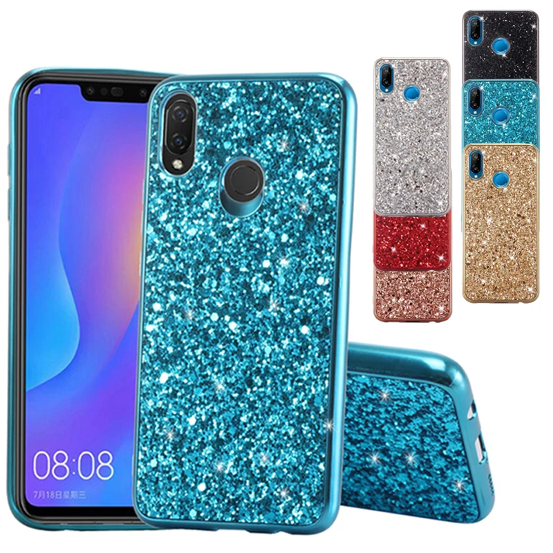 Блестящий чехол для Huawei p20 lite mate20 p30 pro mate20X Мягкий силиконовый с кристаллами huawei