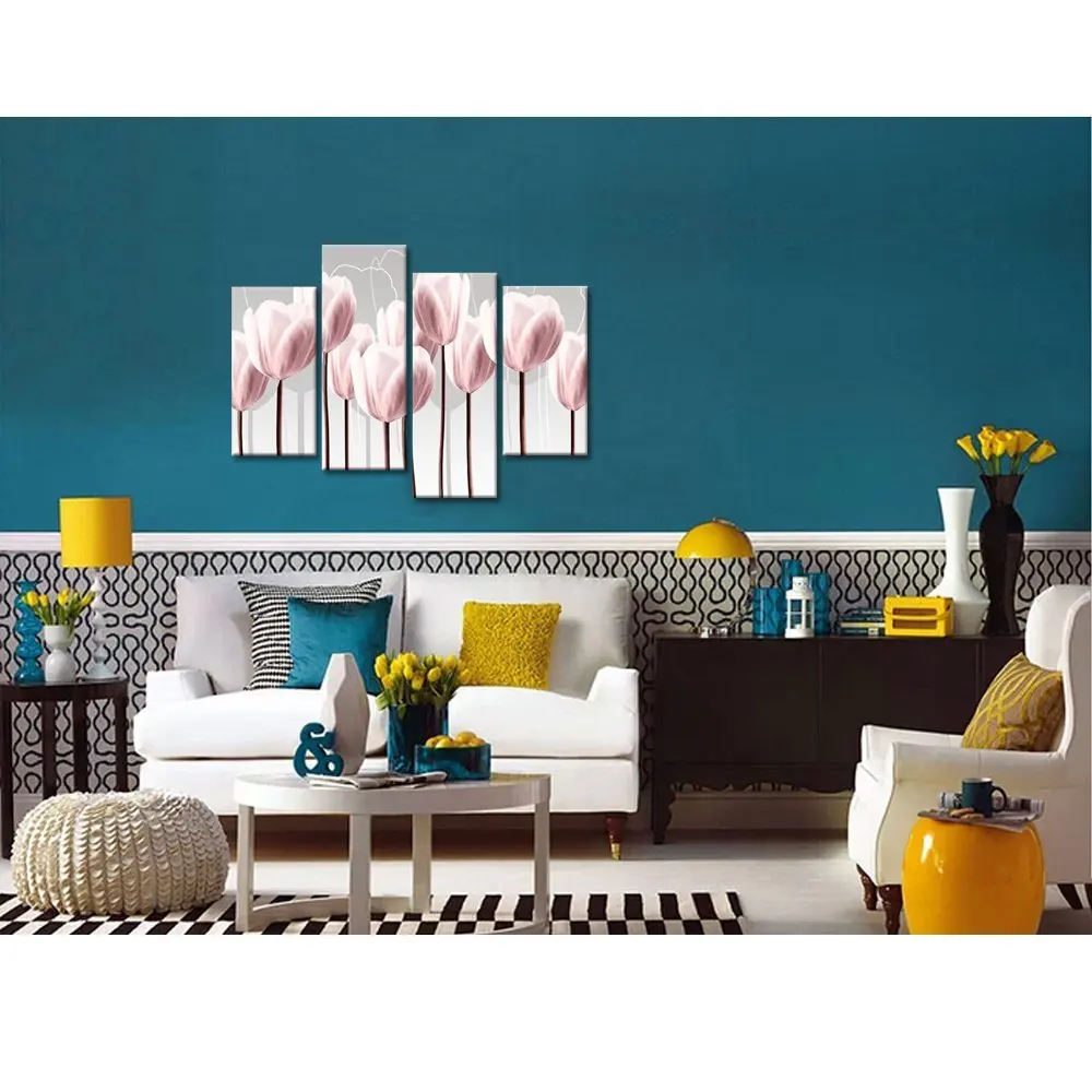 4 Piece Canvas Art Pink Canvas Print Painting Home Decor Wall Art Picture For Living Room Modular picture (Unframed)
4 Piece Canvas Art Pink Canvas Print Painting Home Decor Wall Art Picture For Living Room Modular picture (Unframed)