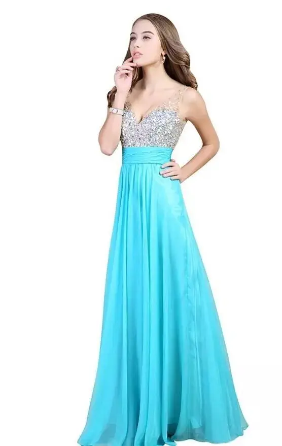 Vestidos 2020 Ice Blue V-neck Beading Long Chiffon Evening Dresses A-line Backless Prom Party Gowns Evening Dress robe de soriee
Vestidos 2020 Ice Blue V-neck Beading Long Chiffon Evening Dresses A-line Backless Prom Party Gowns Evening Dress robe de soriee