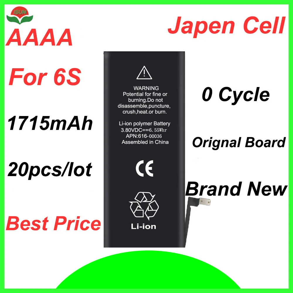 ISUN 20 шт./лот AAAA батарея для Apple для iPhone 6S 1715 mAh Li-Ion Int Замена
ISUN 20 шт./лот AAAA батарея для Apple для iPhone 6S 1715 mAh Li-Ion Int Замена