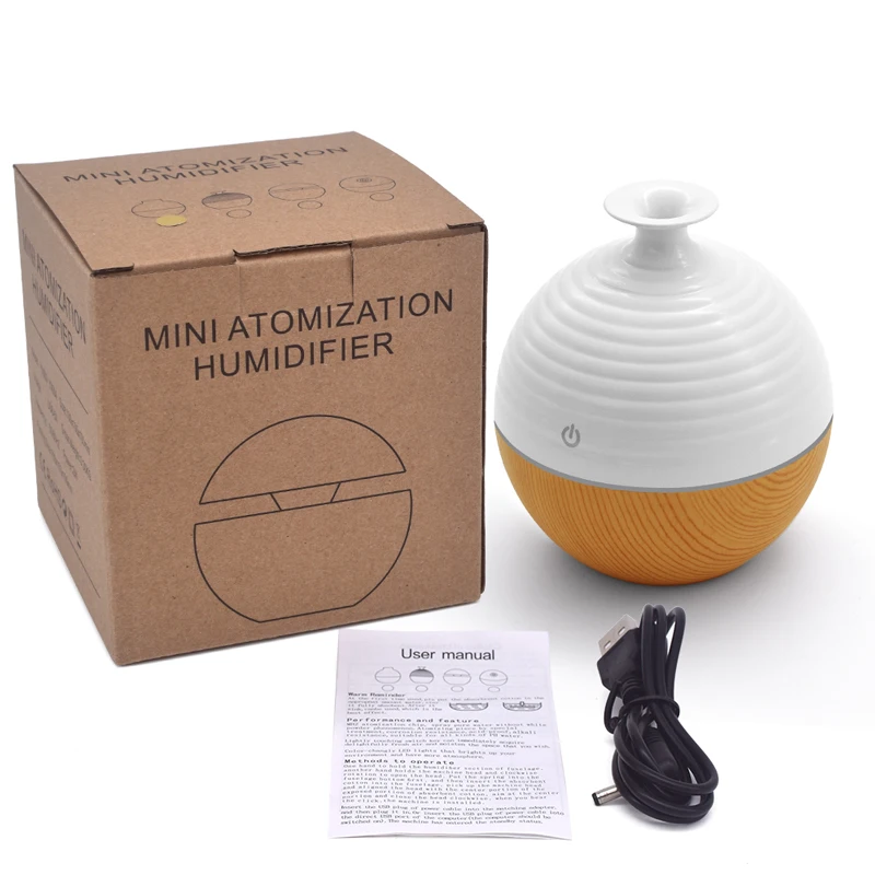 KEBEIER USB Air Humidifier 130ml Diffuser Essential Oil Diffuser Aromatherapy mist maker with 7 color LED Light Wood grain
KEBEIER USB Air Humidifier 130ml Diffuser Essential Oil Diffuser Aromatherapy mist maker with 7 color LED Light Wood grain