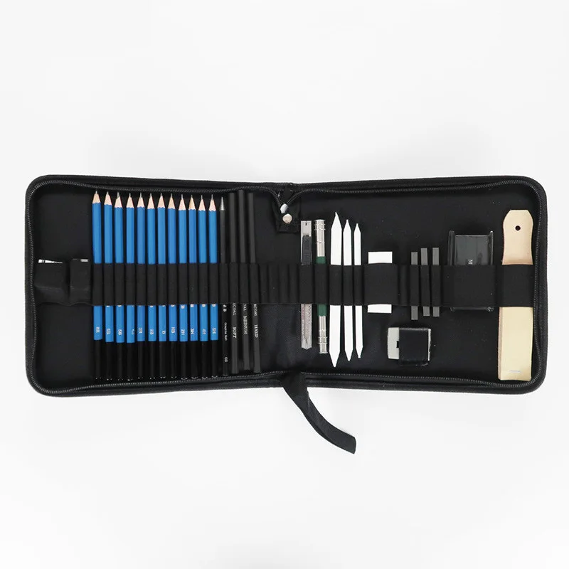 32 Pieces of Pencil Eraser Sharpener Paper Pen Knife Extender with Bag Sketching Set Drawing Tools for Artist | Канцтовары для