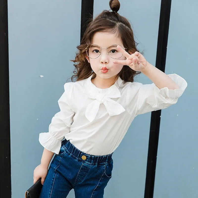 DFXD 2017 Girls Tops And Blouses New Autumn Fashion White Full Sleeve Princess Bowknot Cotton Girls School Blouse Shirts 2-8Y
DFXD 2017 Girls Tops And Blouses New Autumn Fashion White Full Sleeve Princess Bowknot Cotton Girls School Blouse Shirts 2-8Y