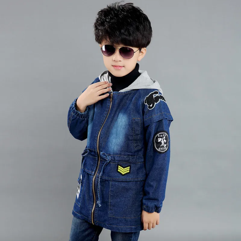 New 2016 Boys Embellished cotton hooded coat children jeans denim jacket Spring Autumn long sleeve baby boy`s outwear
New 2016 Boys Embellished cotton hooded coat children jeans denim jacket Spring Autumn long sleeve baby boy`s outwear
