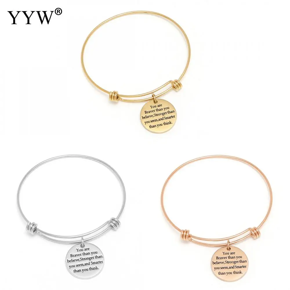 Trendy Stainless Steel Bangle Sliver Gold Color Plated Charm Bracelet Unisex Adjustable With Letter Pattern For Women Man
Trendy Stainless Steel Bangle Sliver Gold Color Plated Charm Bracelet Unisex Adjustable With Letter Pattern For Women Man
