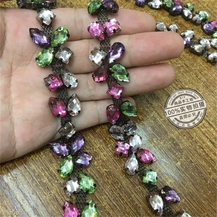 2 ярда, стразы с хрустальными листьями, звеньевая цепочка для рукоделия, свадебное украшение, черная швейная аппликация
2 ярда, стразы с хрустальными листьями, звеньевая цепочка для рукоделия, свадебное украшение, черная швейная аппликация