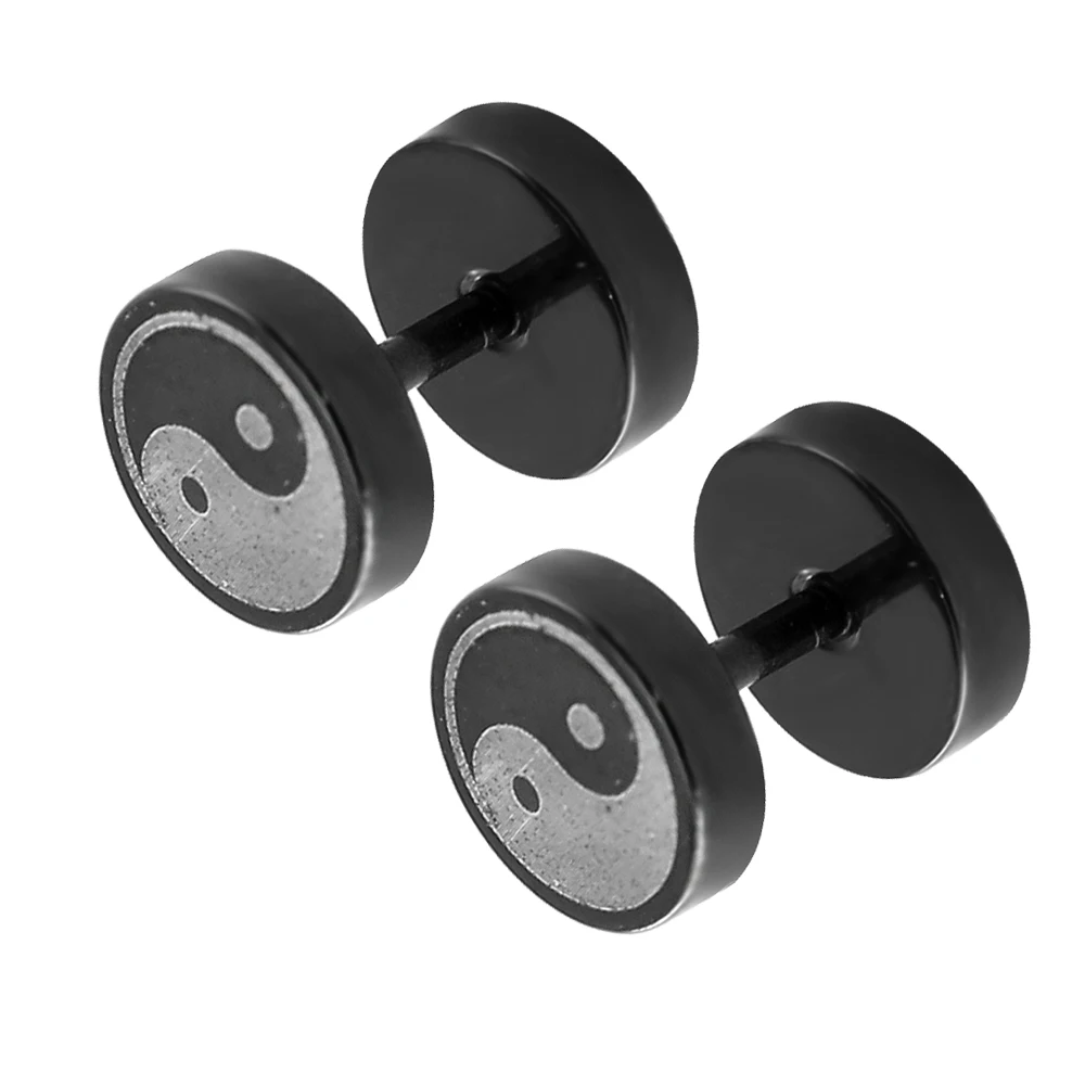 Yin yang stainless steel earrings stud earrings double sided black small ear women jewelry punk earrings for men brinco pequeno
Yin yang stainless steel earrings stud earrings double sided black small ear women jewelry punk earrings for men brinco pequeno