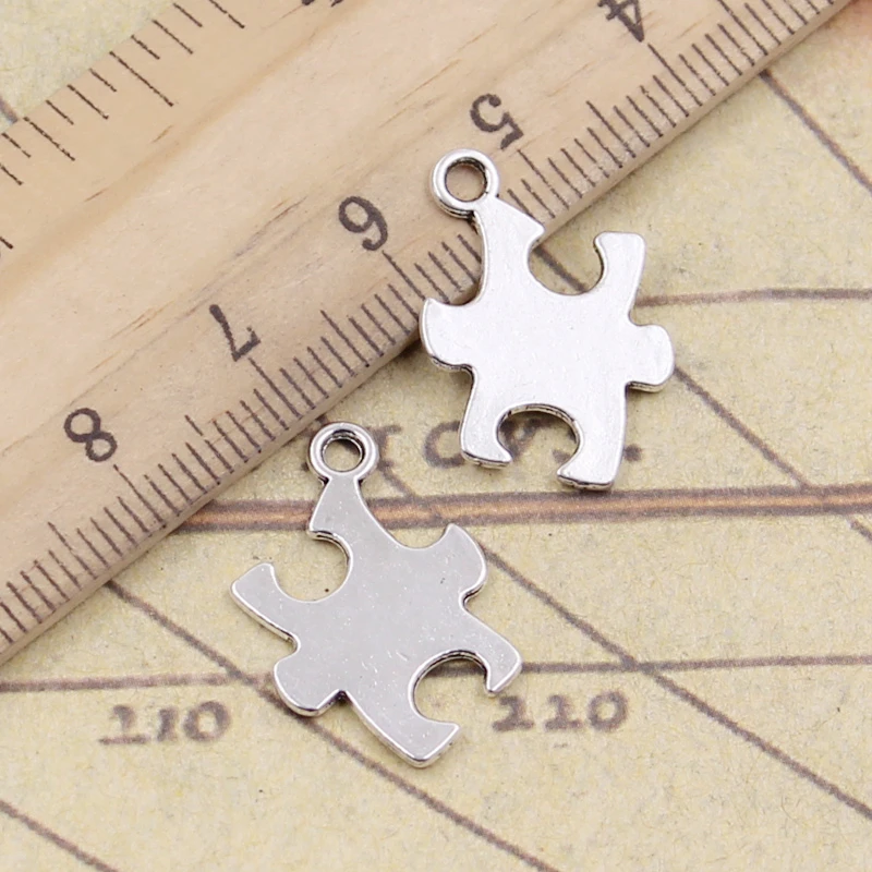 20pcs Charms Jigsaw Puzzle Piece Autism Awareness 20x14mm Tibetan Bronze Silver Color Pendants Antique Making Handmade Craft
20pcs Charms Jigsaw Puzzle Piece Autism Awareness 20x14mm Tibetan Bronze Silver Color Pendants Antique Making Handmade Craft