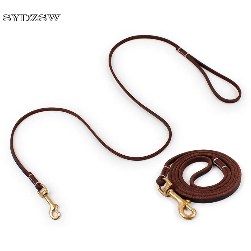 SYDZSW Pet Supplies Genuine Leather Dog Leash Wholesale Grade Copper Hook Large Dog Leash Labrador Shepherd Dog Products 0.8cm
SYDZSW Pet Supplies Genuine Leather Dog Leash Wholesale Grade Copper Hook Large Dog Leash Labrador Shepherd Dog Products 0.8cm
