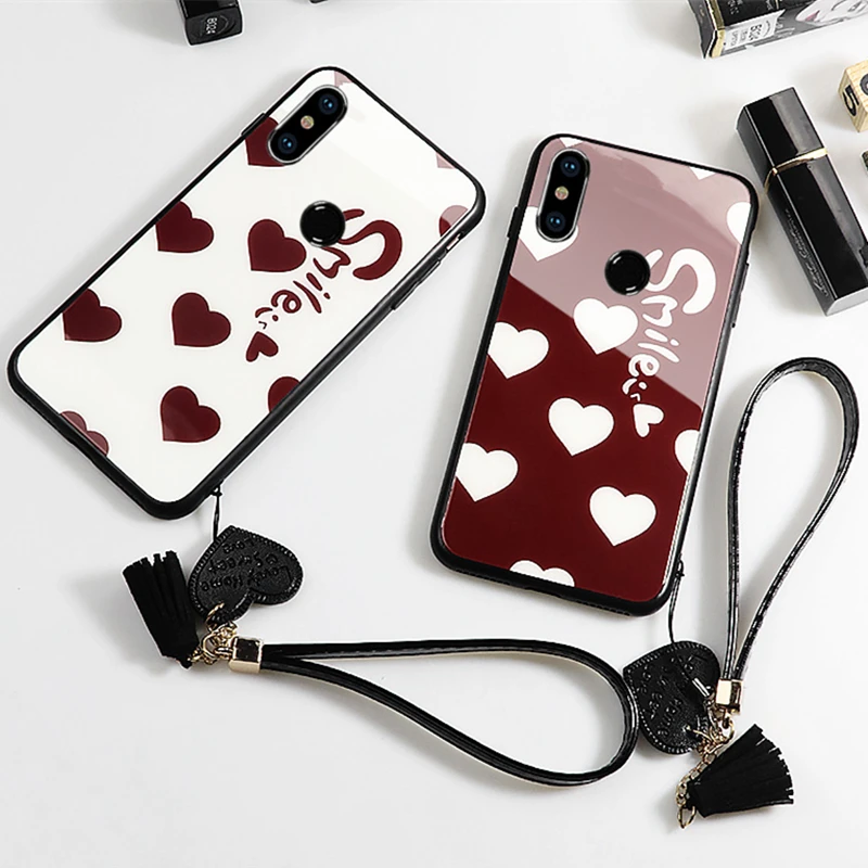Case & Strap For Samsung Galaxy M30 M20 M10 Case Glass Hard phone Cover For Samsung M20 M10 M30 Smile Love Heart lanyard funda
Case & Strap For Samsung Galaxy M30 M20 M10 Case Glass Hard phone Cover For Samsung M20 M10 M30 Smile Love Heart lanyard funda