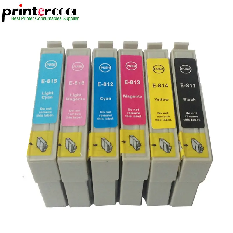 Einkshop T0811 T0816 совместимый картридж с чернилами для Epson Stylus photo 1410 R270 R390 RX590 R290 R610 RX690 T50