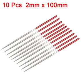 UXCELL Newest 10 Pcs/lot 150 Grit 2mm Shank 100mm Length Round Diamond Needle File with Nonslip Plastic Dipped Handle
UXCELL Newest 10 Pcs/lot 150 Grit 2mm Shank 100mm Length Round Diamond Needle File with Nonslip Plastic Dipped Handle