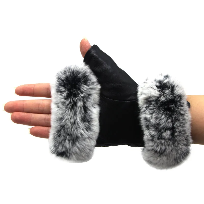 JKP New Women's Gloves Real Rabbit Fur Sheepskin Half Finger Gloves Ladies Winter Fashion Warm Authentic Sheepskin Gloves
JKP New Women's Gloves Real Rabbit Fur Sheepskin Half Finger Gloves Ladies Winter Fashion Warm Authentic Sheepskin Gloves